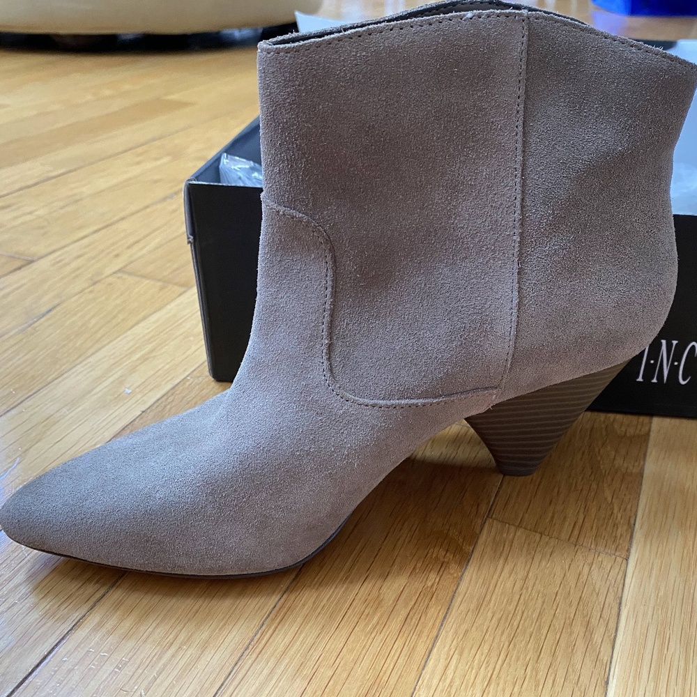 INC Women's Ankle Booties Warm Taupe Size 7.5
